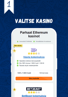 Valitse Ethereum kasino.
