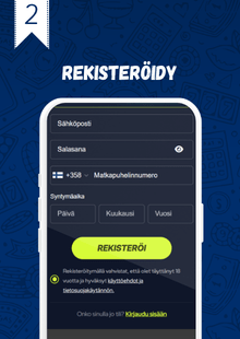 Rekisteröi pelitili.