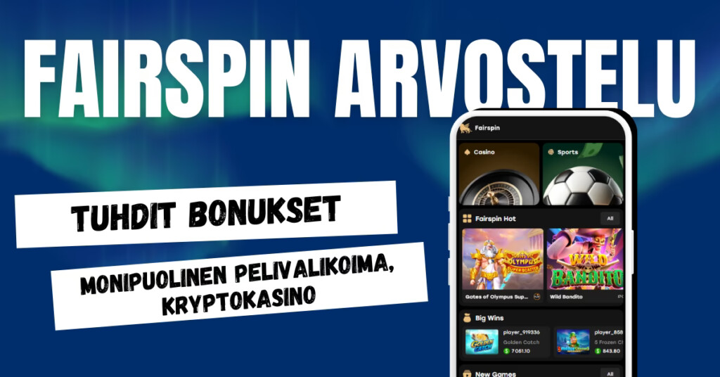 FairSpin Casinolta isot bonukset ja paljon pelattavaa, talleta kryptoilla.
