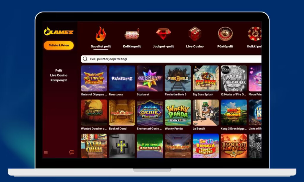 Flamez Casinon suositut kolikkopelit