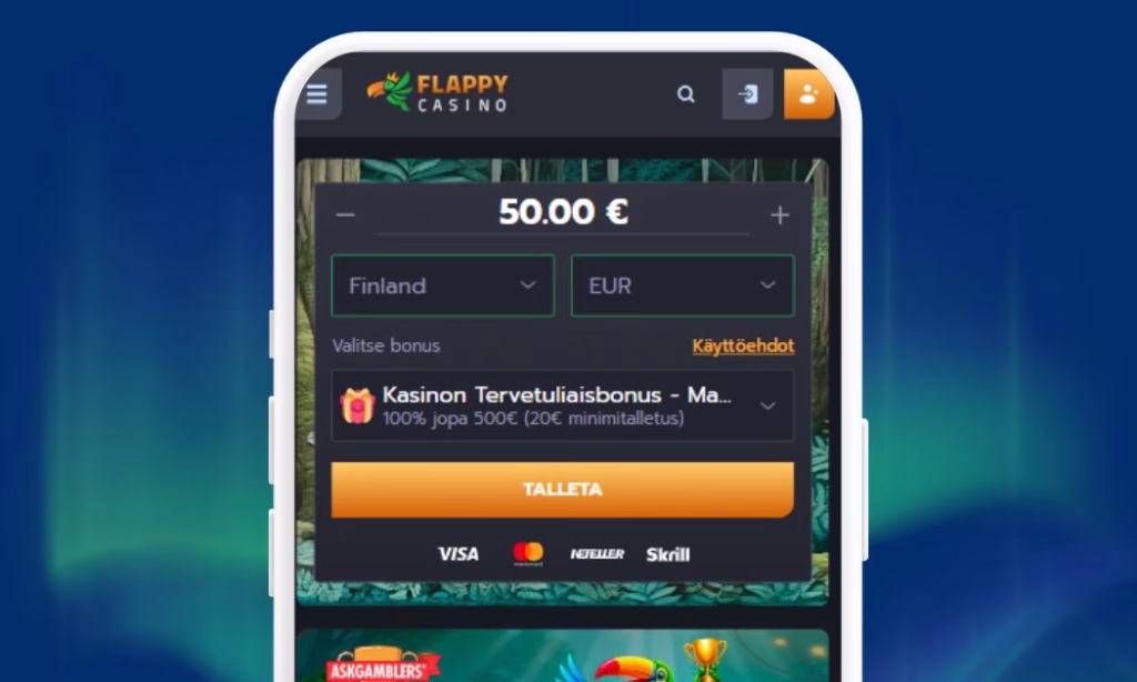 Flappy Casinolle pelitili rekisteröidään nopeasti