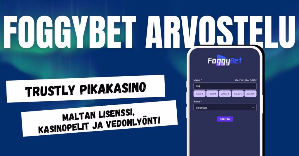 FoggyBet Casino arvostelu ja kokemuksia