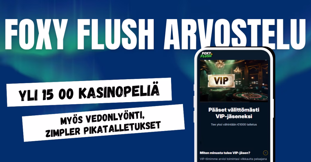 Foxy Flush Casinolta löytyy valtava valikoima kasinopelejä ja vedonlyöntiä.
