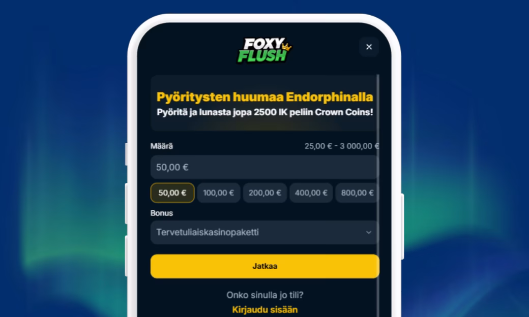 Floxy Flush Casinolle talletukset verkkopankkitunnuksin Zimplerillä.