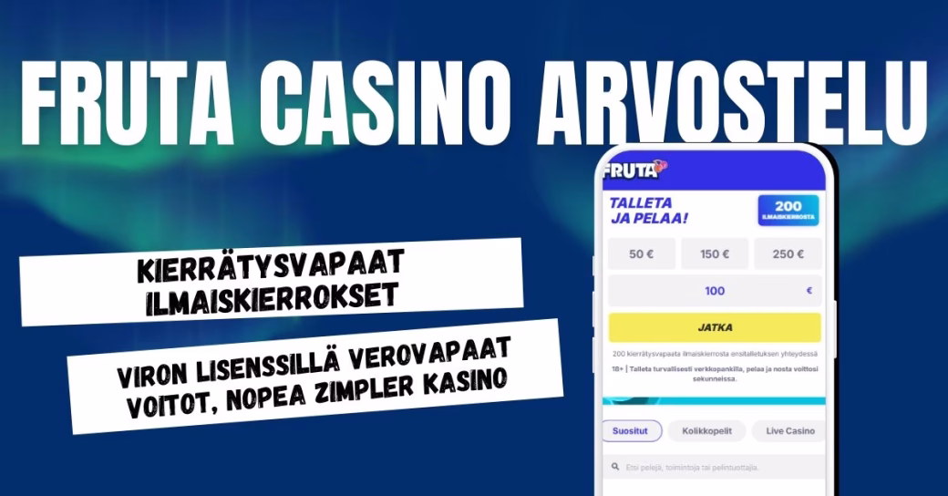 Fruta Casino arvostelu ja kokemuksia.