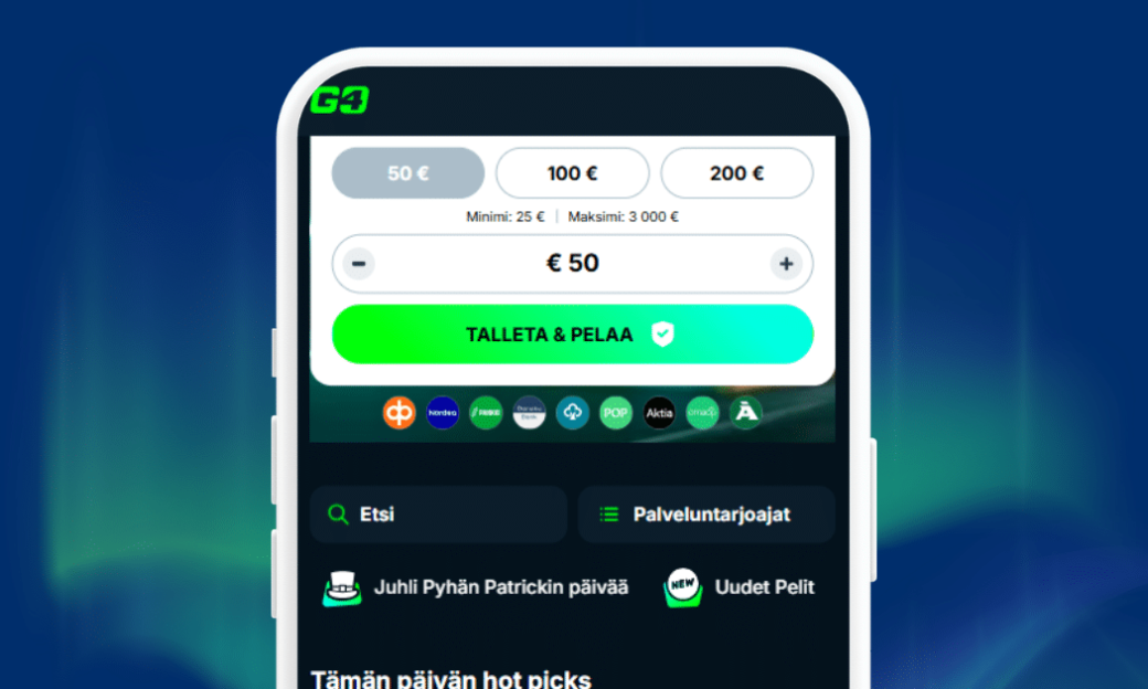 Talletukset verkkopankkitunnuksin Go4 Casinolle ilman rekisteröitymistä.
