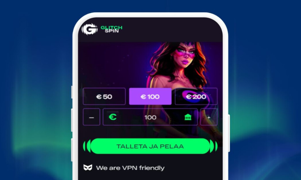 Tee pankkitunnuksilla talletus Glitch Spin Kasinolle.