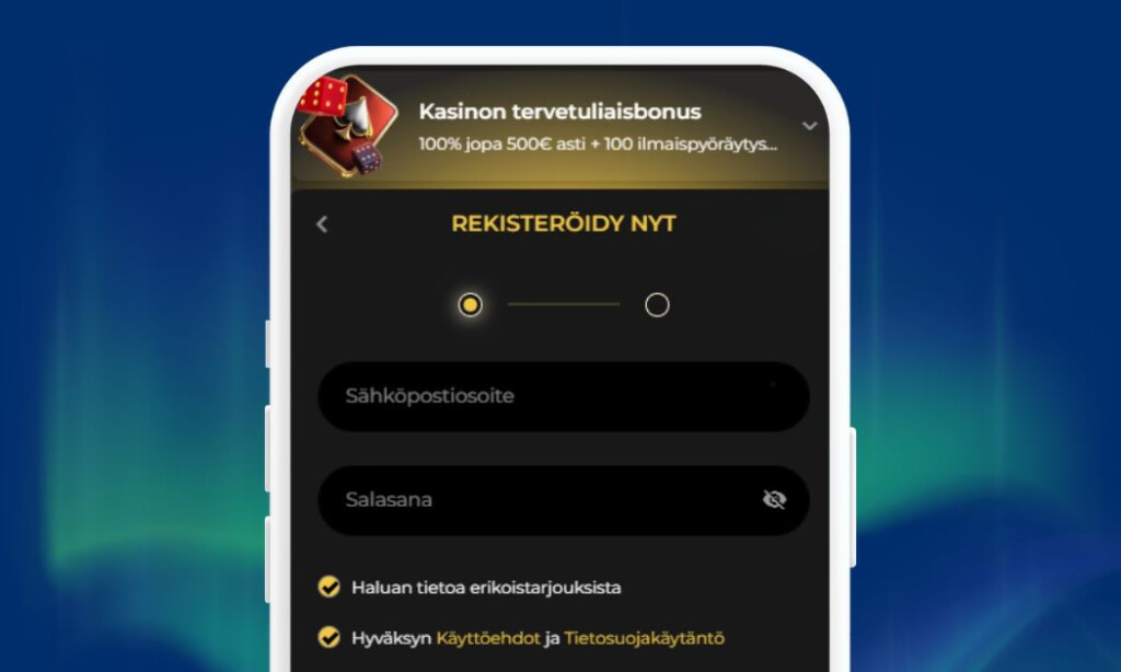 GoldiWin Casinolla aloitat rekisteröimällä pelitilin.