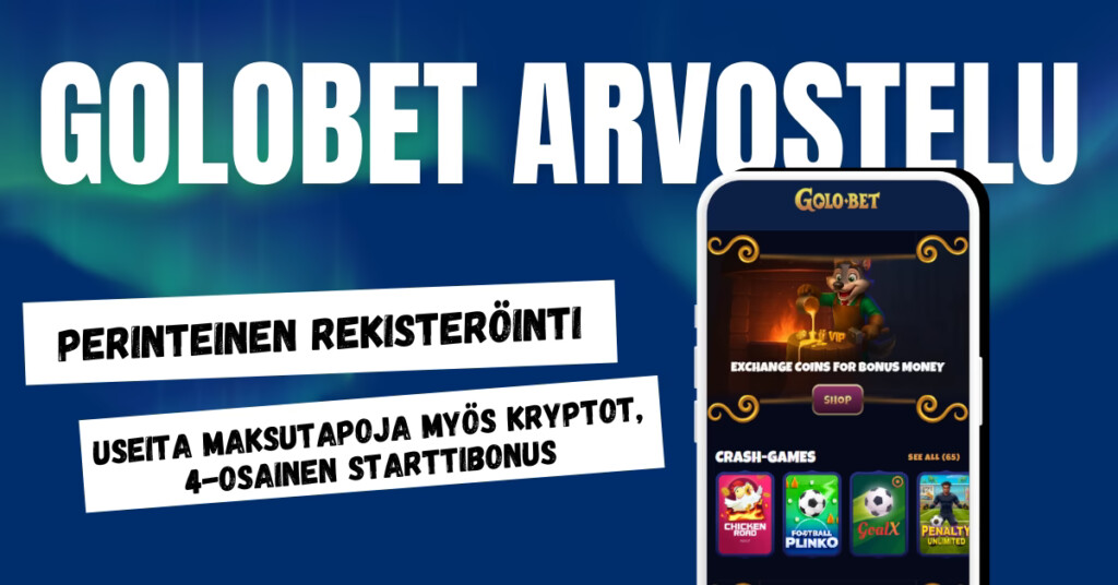 Rekisteröi pelitili GoloBet Casinolle ja voit tallettaa useilla eri maksutavoilla.