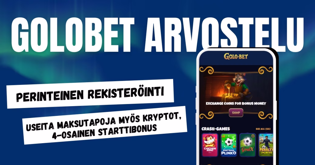 Rekisteröi pelitili GoloBet Casinolle ja voit tallettaa useilla eri maksutavoilla.