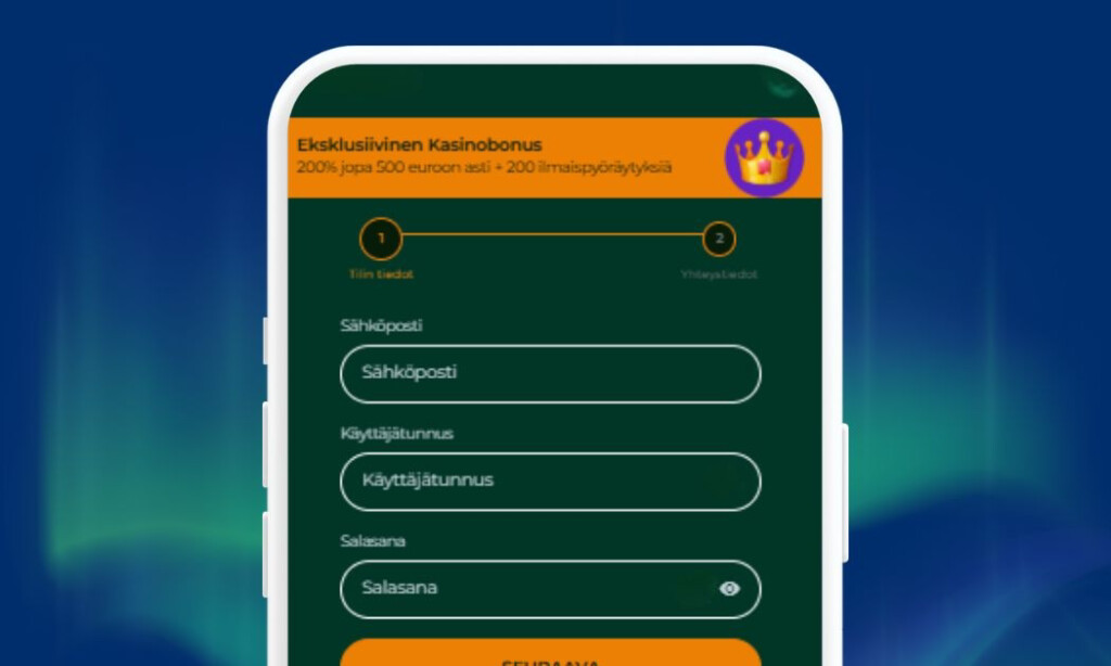 Gomblingo Casinolle rekisteröidään ensimmäisenä pelitili.
