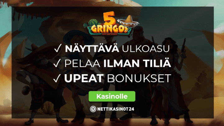 Uusi 5Gringos Casino tarjoaa upeat bonarit