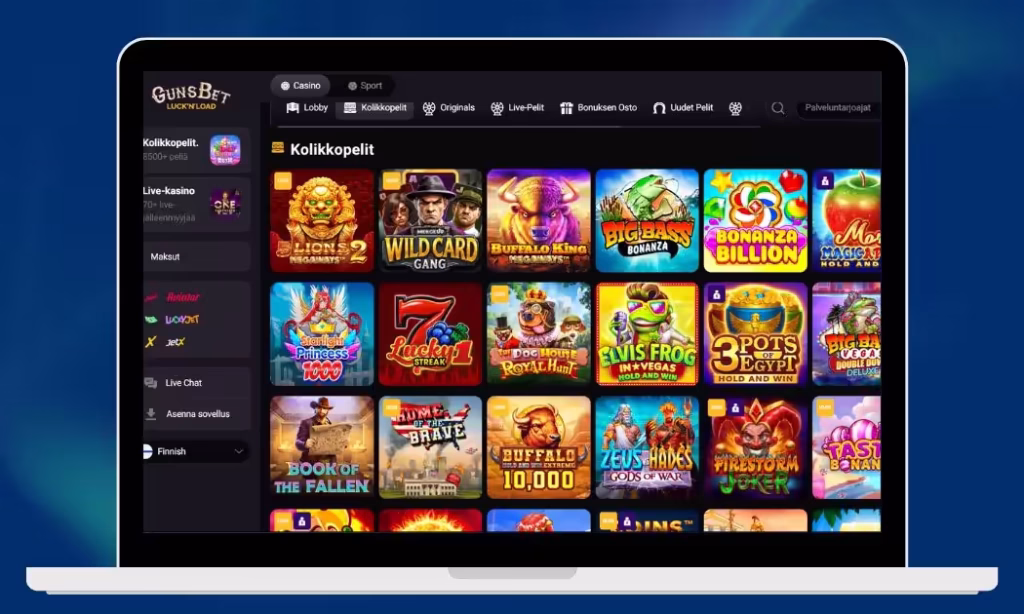 GunsBet Casinon laadukas kolikkopelivalikoima