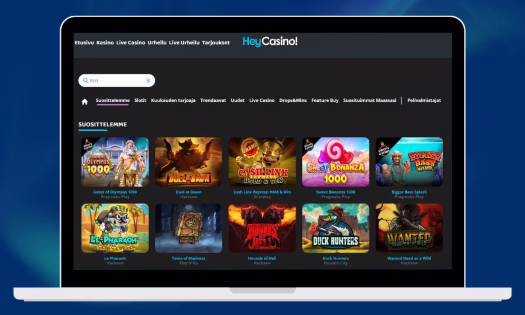 Hey Casino laadukas valikoima kolikkopelejä