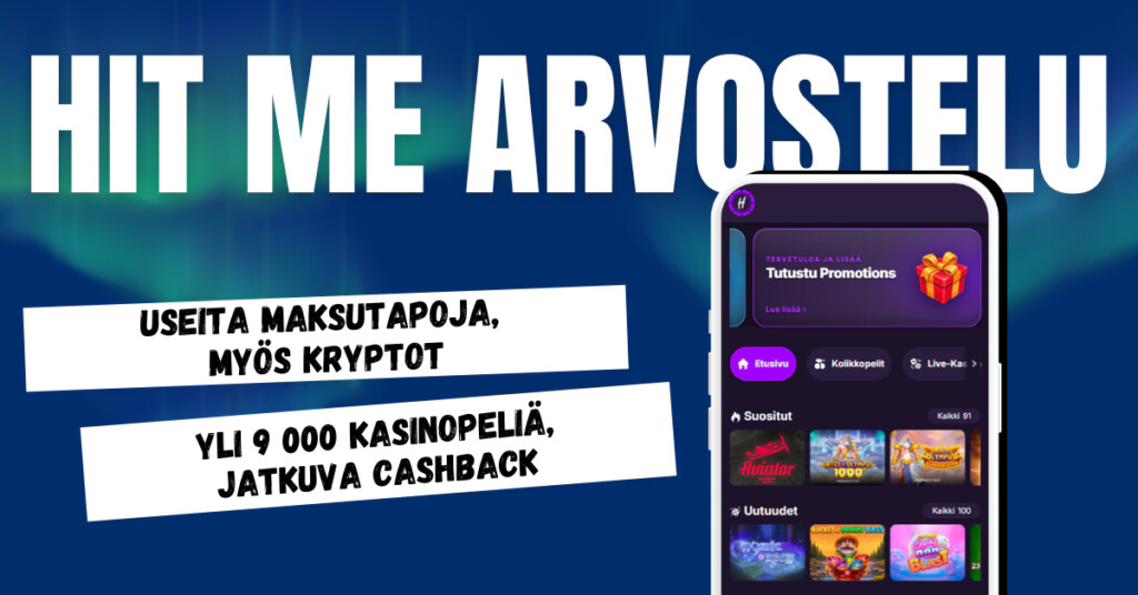 Rekisteröi pelitili HitMe Casinolle ja valitse maksutapa, hyväksyy myös kryptot.