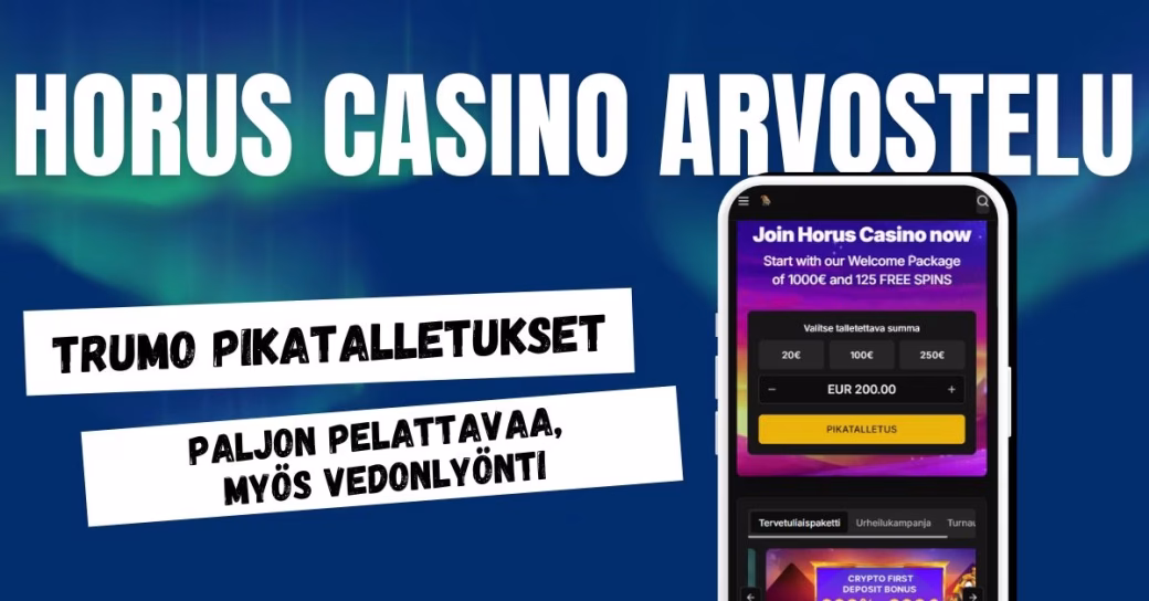 Horus Casino arvostelu ja kokemuksia.