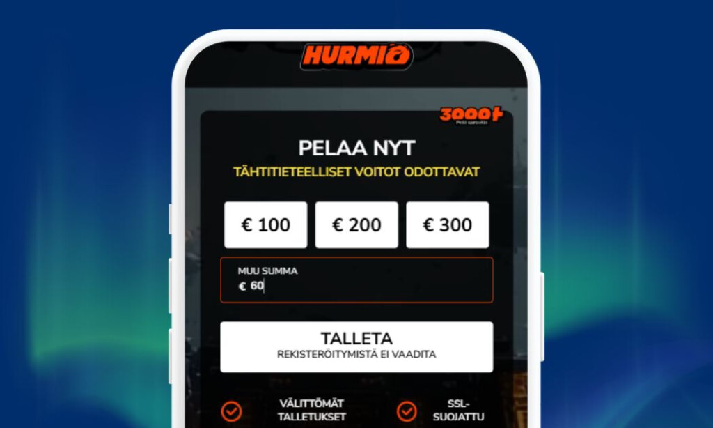 Hurmio Kasinolle Brite talletukset verkkopankkitunnuksin.