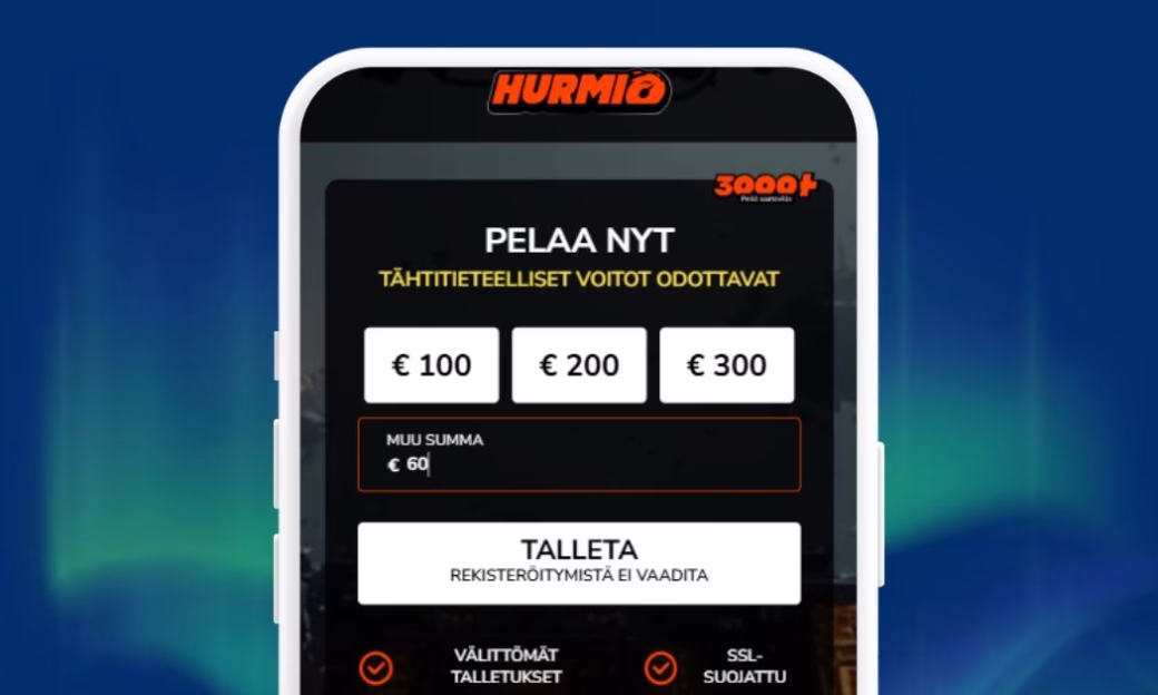 Hurmio Kasinolle Brite talletukset verkkopankkitunnuksin.