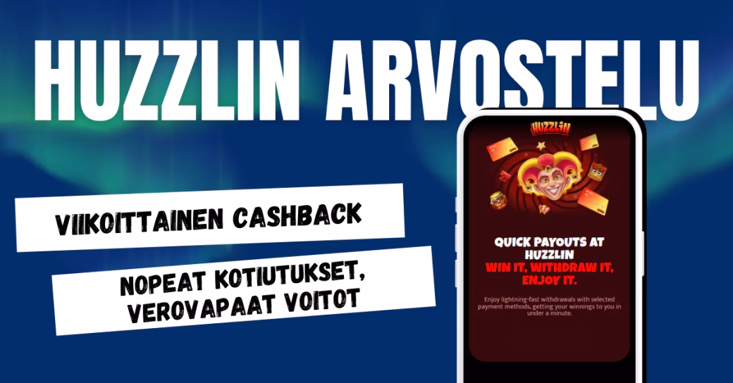 Huzzlin casinolta viikoittainen cashback, pelit ilman rekisteröitymistä ja verovapaat voitot.