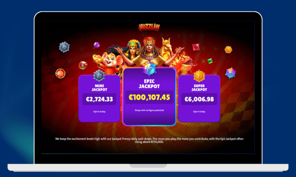 Testaa Jackpot Frenzy -jättipotit Huzzlin Casinolla.