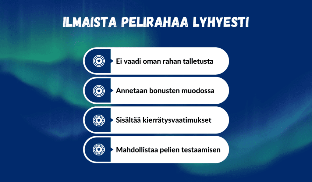 ilmaista pelirahaa nettikasinolla