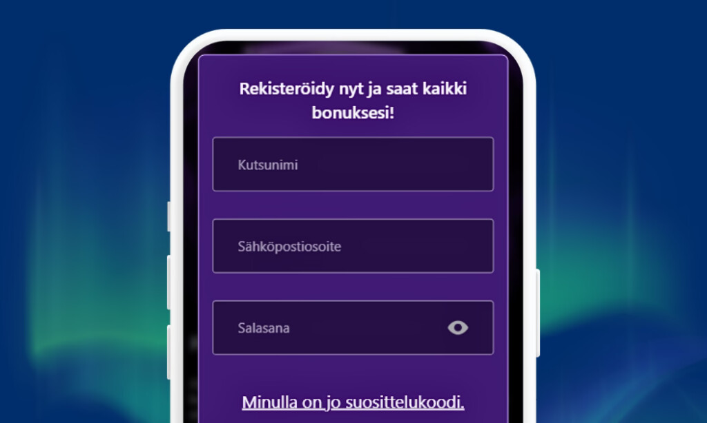 JackPokerille rekisteröidään pelitili.