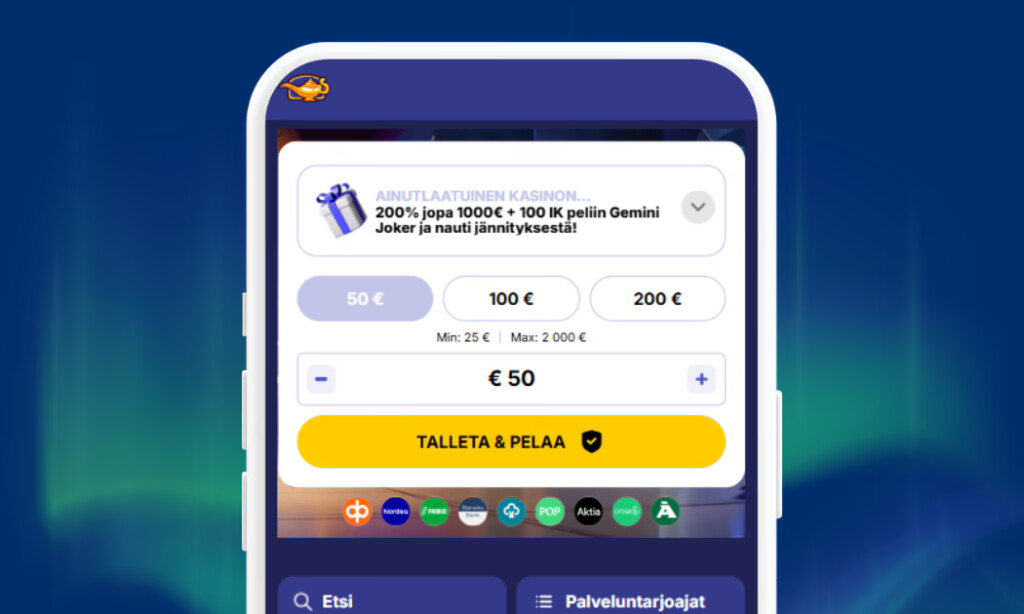 Jasmin Slots Casinolle talletukset ilman rekisteröitymistä Trumolla.