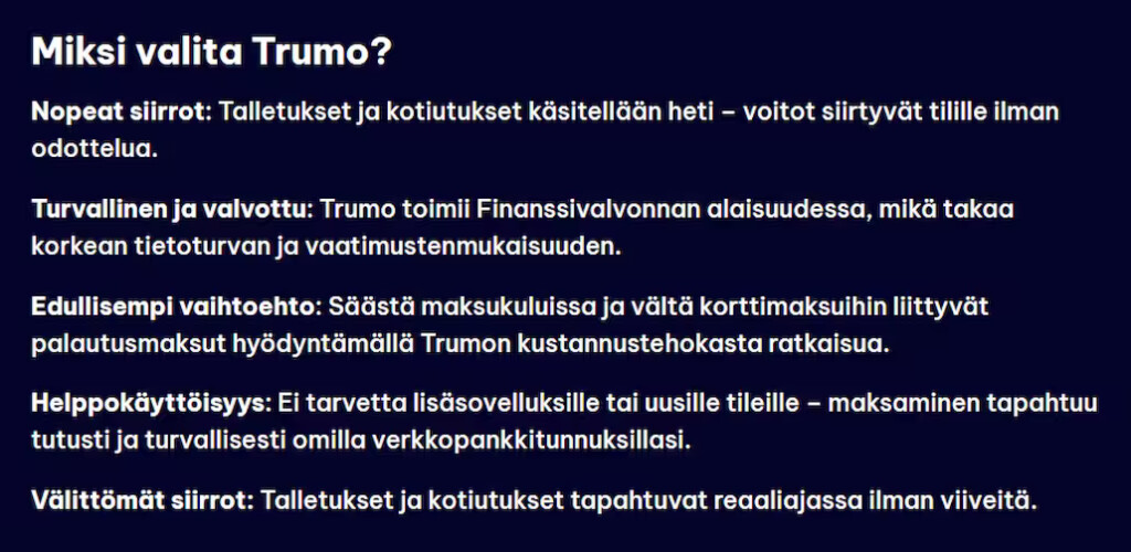 Syitä valita Kahnawake kasinot Trumon pikamaksuilla.
