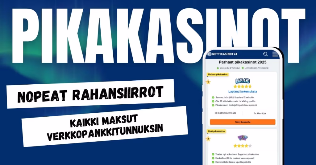 Pikakasinot tarjovat nopeat rahansiirrot