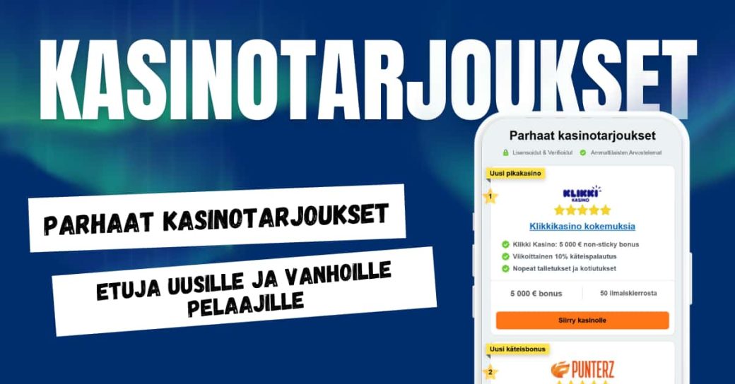 Kasinotarjoukset artikkelikuva.
