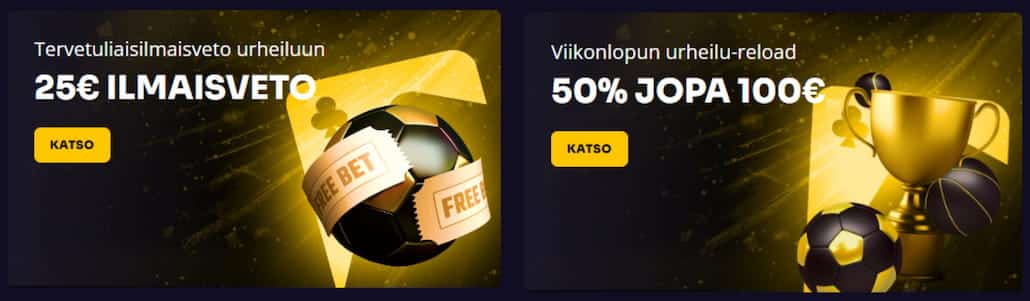 Kasinotarjoukset vedonlyöntiin.