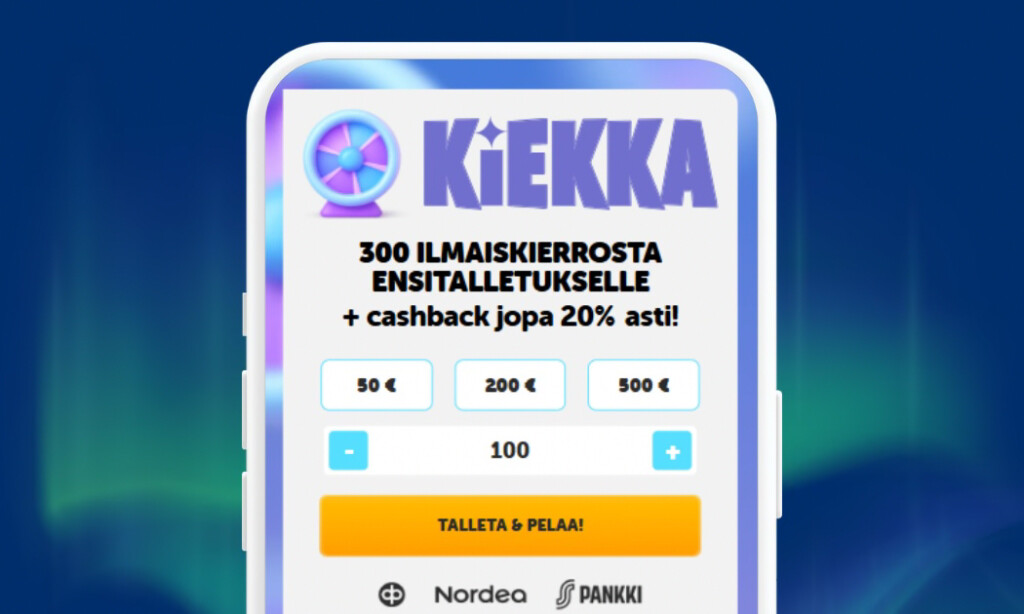 Kiekka Casino talletukset Britella verkkopankkitunnuksin.