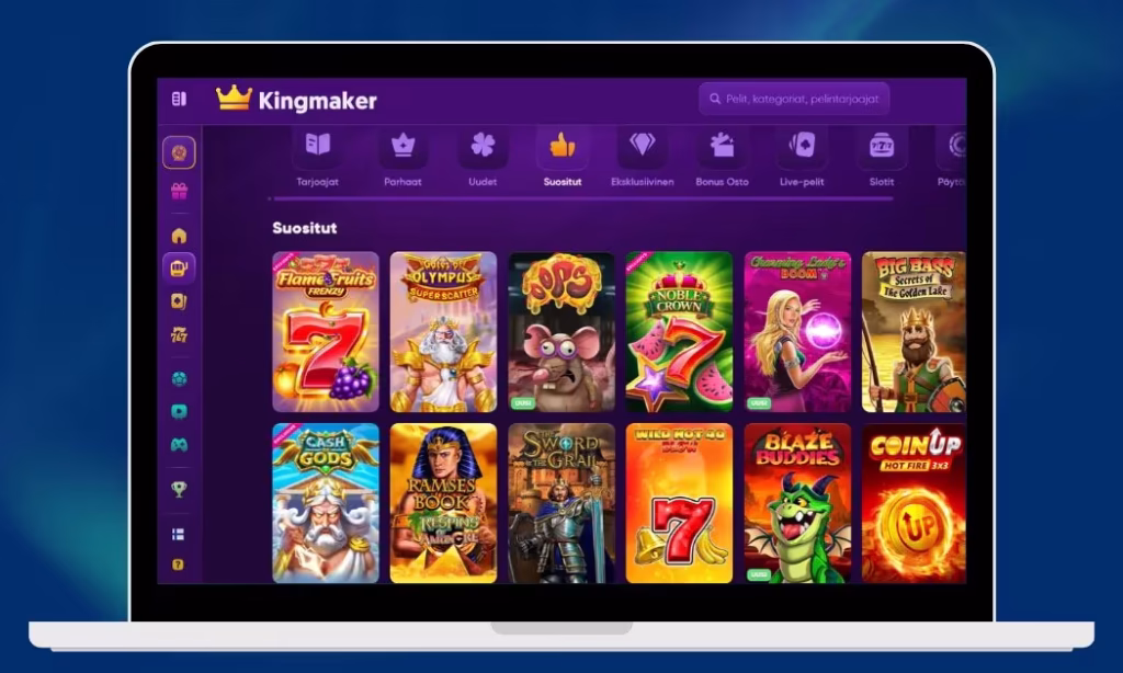 Kingmaker Casino suosituimmat kolikkopelit