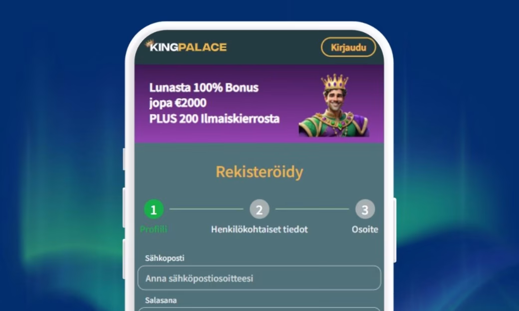 King Palace Casinolle reksteröidään pelitili