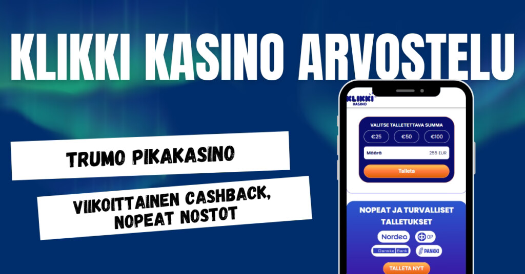 Klikki Kasino arvostelu ja kokemuksia.
