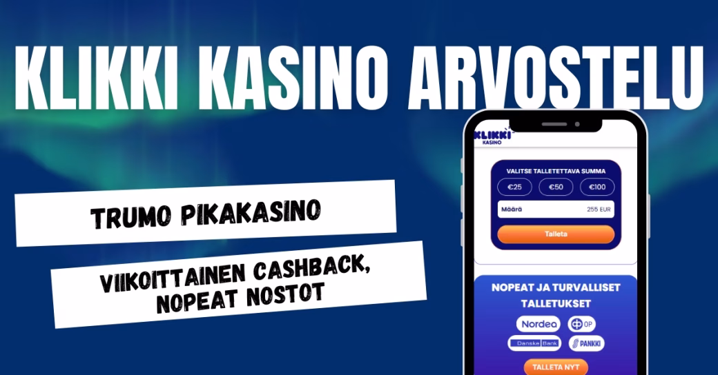 Klikki Kasino arvostelu ja kokemuksia.