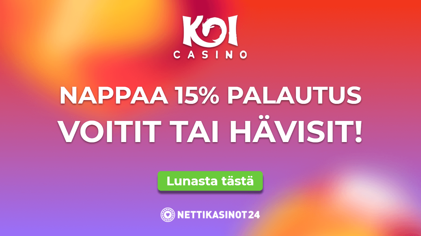 Nappaa 15% käteispalautus itsellesi!