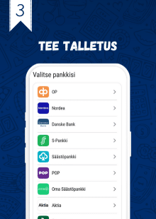 Vie talletus loppuun vahvistamalla se.