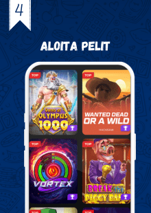 Olet valmis aloittamaan kolikkopelit.