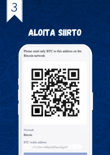 Skannaa qr-koodi tai syötä osoite.