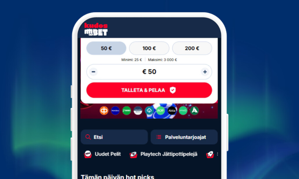 KudosBet talletukset verkkopankkitunnuksin Zimplerillä.