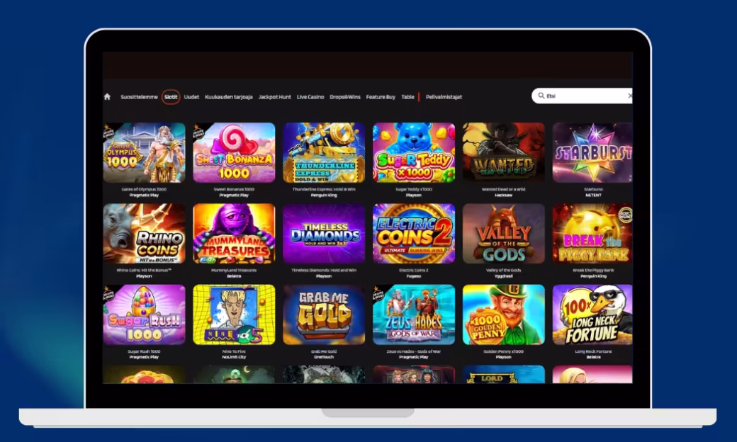 Kumo Bet Casinon valikoimasta löytyvät kaikki suositut kolikkopelit,
