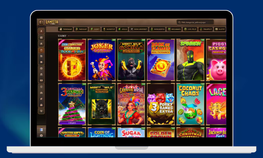 Lanista Casinon monipuolinen kolikkopelivalikoima.