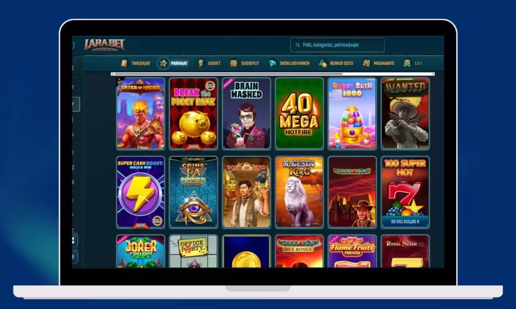LaraBet Casino monipuolinen valikoima kolikkopelejä