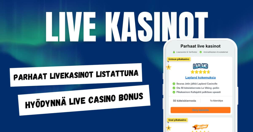 Live kasinot artikkelikuva.