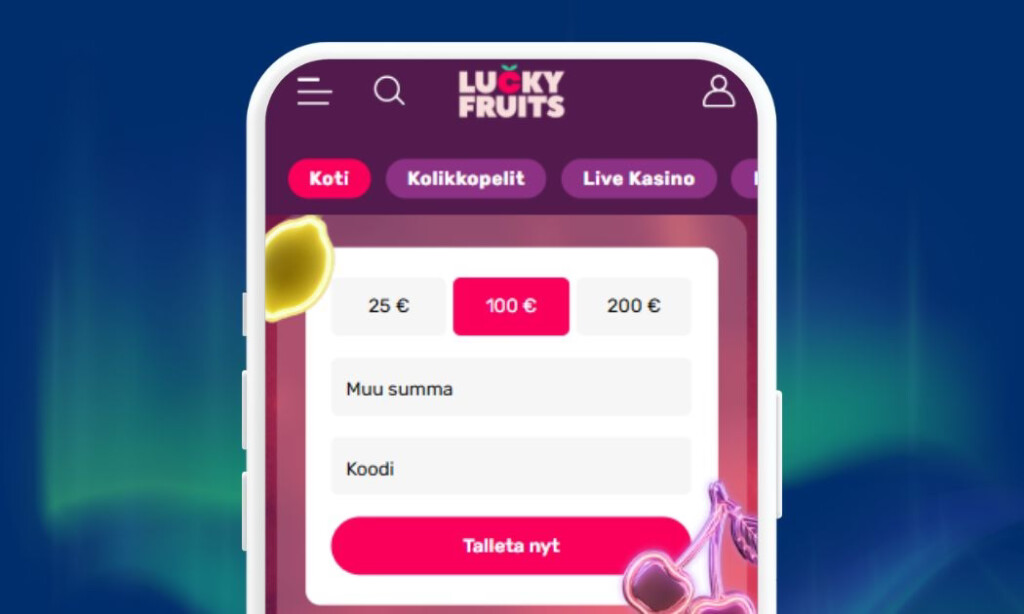 LuckyFruits talletus pankkitunnuksin