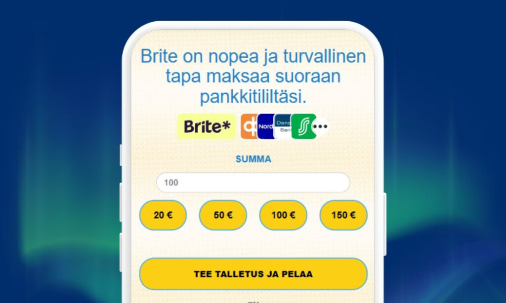 LuckyBull Casinolle nopeat Brite talletukset
