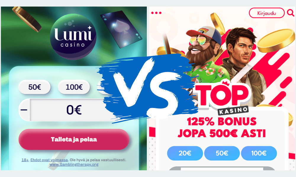 sebagai perbandingan, dua kasino teratas