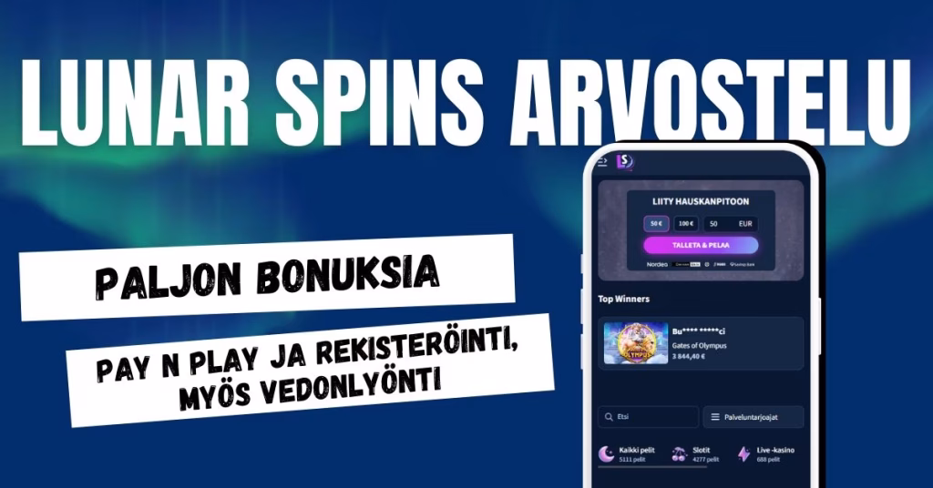 Tutustu Lunar Spins Casino arvosteluun