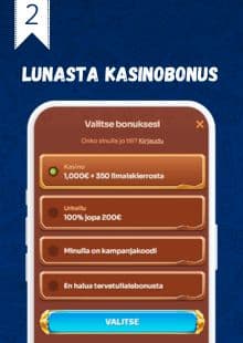 Lunasta haluamasi kasinobonus